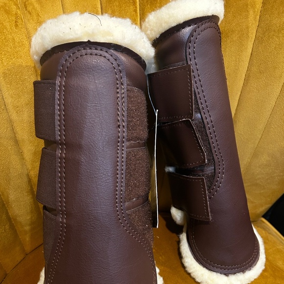 HKM Tendon Brushing Horse Riding Boots Brown XL X-Large Pair - Picture 1 of 1